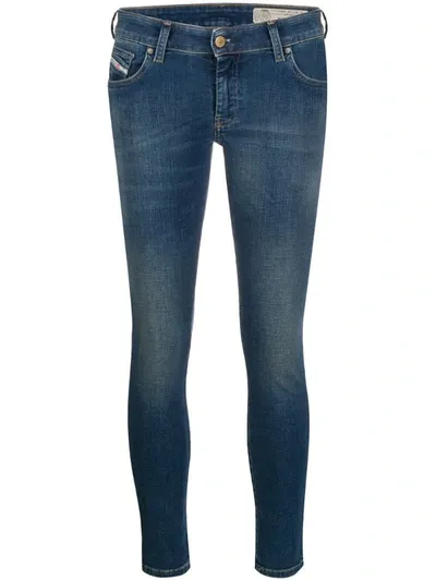 Diesel Faded Skinny Jeans In Blue