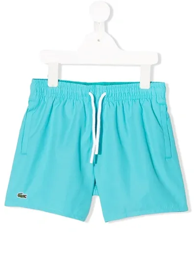 Lacoste Kids' Classic Swim Shorts In Blue