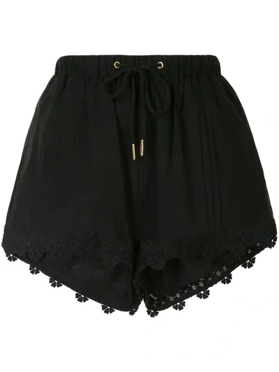 We Are Kindred Beatrix Embroidered Shorts In Black