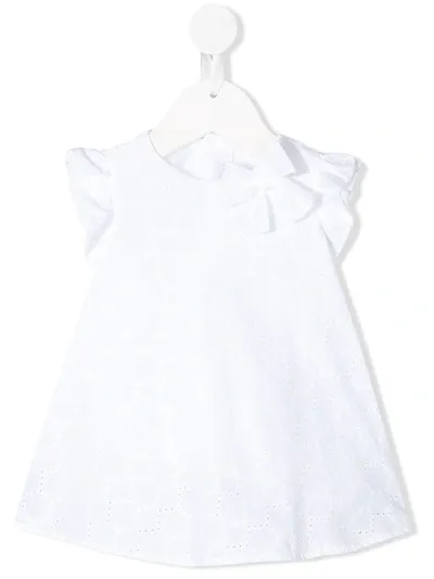 Il Gufo Babies' Embroidered Flared Dress In White