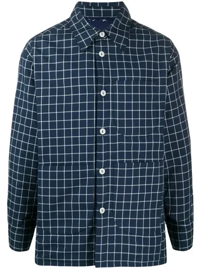 Vivienne Westwood Anglomania Check Long-sleeve Shirt In Blue