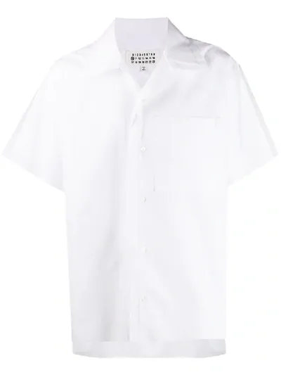 Maison Margiela White Short Sleeve Button-up Short