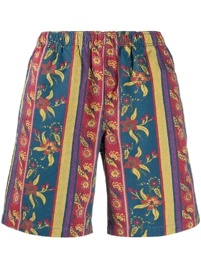 Stussy Paisley-print Bermuda Shorts In Blue