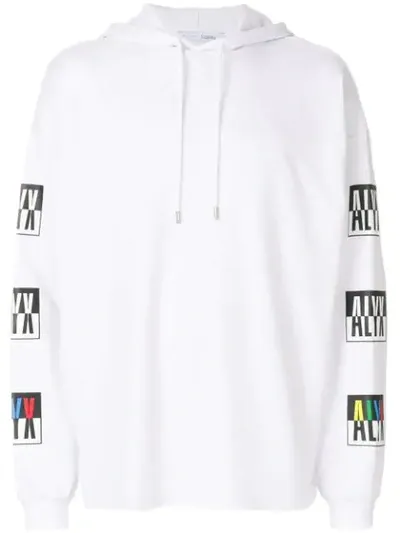 Alyx Printed Hoodie In White