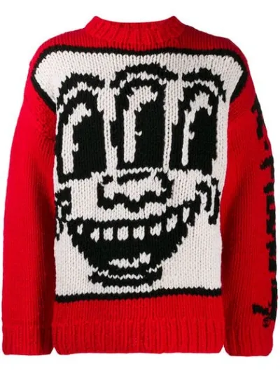 Etudes Studio Red Men's Études X Keith Haring Intarsia Knit Sweater