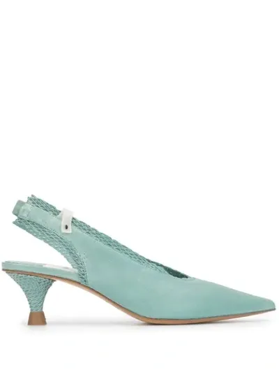 Premiata Slingback Low Heel Pumps In Blue