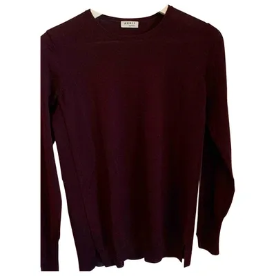 Pre-owned Akris Punto Wool Jumper In Burgundy