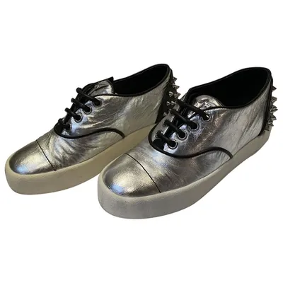 Pre-owned Giuseppe Zanotti Donna Trainers In Silver