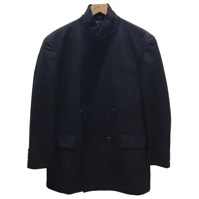 Pre-owned Moschino Cheap And Chic Wool Coat In Blue