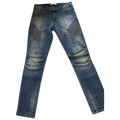 Pre-owned Pierre Balmain Trousers In Blue