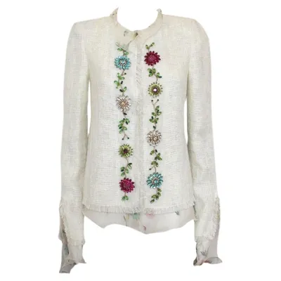 Pre-owned Emanuel Ungaro Jacket In White