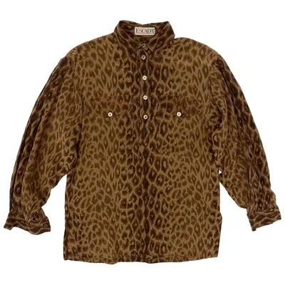 Pre-owned Escada Silk Blouse In Brown