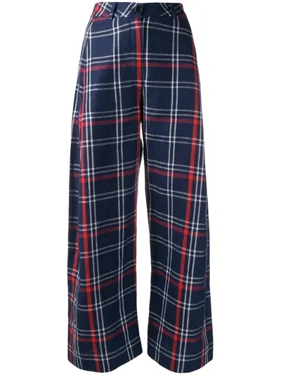 Henrik Vibskov Prawn Cropped Trousers In Blue