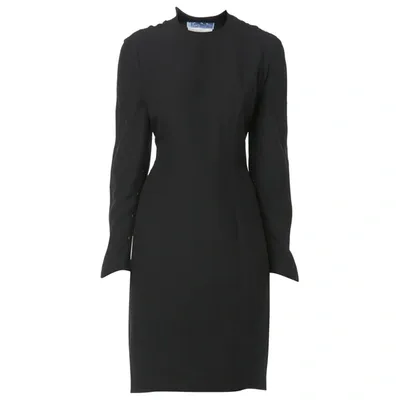 Pre-owned Mugler Mini Dress In Black