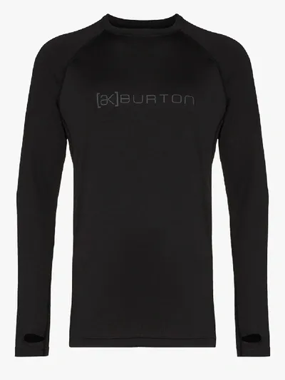 Burton Ak Power Grid Sports Performance Base Layer Top In Black