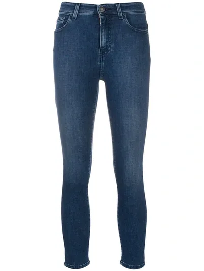 Twinset Mid-rise Slim-fit Jeans In Blue