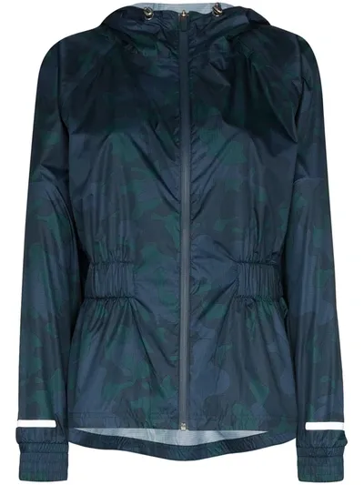 Sweaty Betty 'storm Seeker' Jacke Mit Camouflage-print In Blue