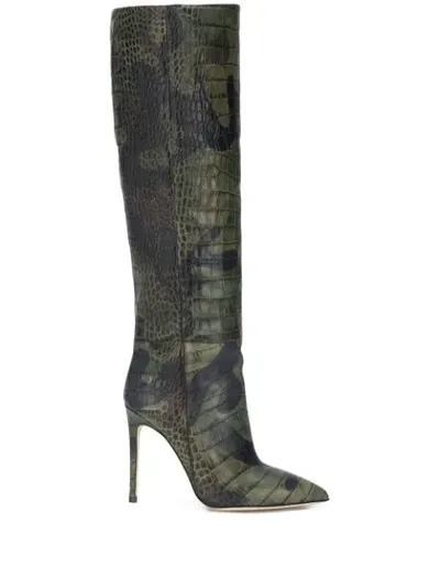 Paris Texas Textured 110mm Boots In Green