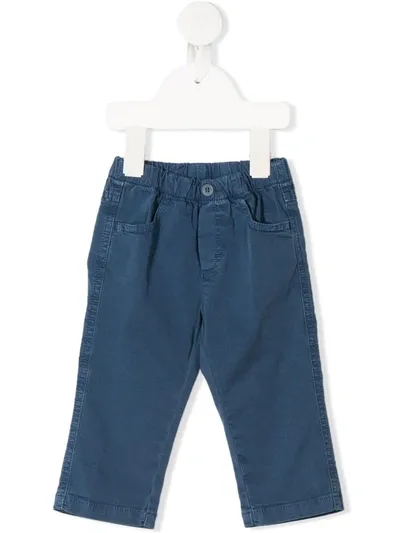 Il Gufo Babies' Elasticated-waist Chino Trousers In Blue