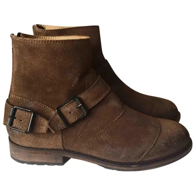 Pre-owned Belstaff Leather Boots In Brown