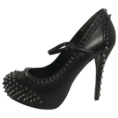 Pre-owned Pierre Balmain Leather Heels In Black