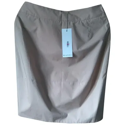 Pre-owned Marni Mid-length Skirt In Beige