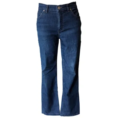 Pre-owned Krizia Blue Cotton - Elasthane Jeans