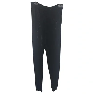 Pre-owned Max Mara Velvet Trousers In Black