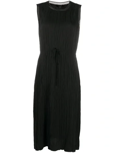 Theory Panelled Blouson Sleeveless Dress In Black