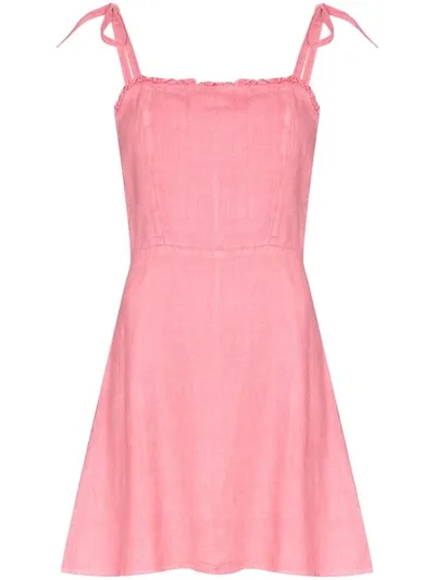 Honorine Poppy Linen Dress In Pink