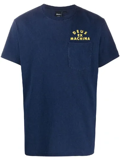 Deus Ex Machina Roller Canggu Address Cotton T-shirt In Blue