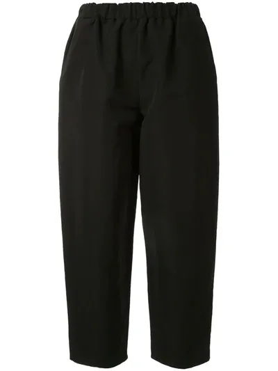 Dušan Cropped Pajama Trousers In Black