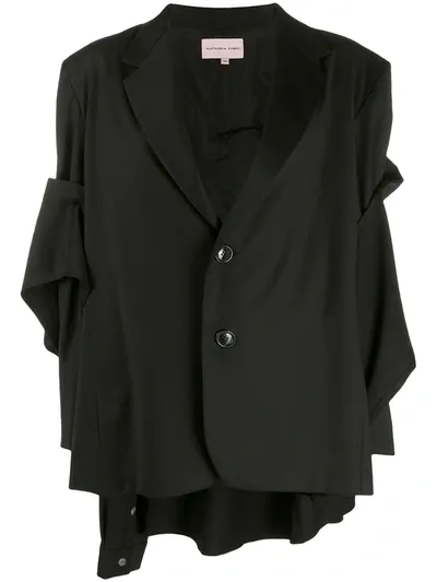 Natasha Zinko Shirt On The Back Jacket In Black