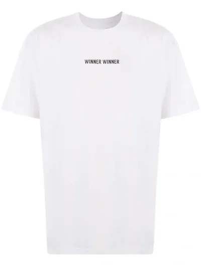 Off Duty Winner Winner T-shirt In White