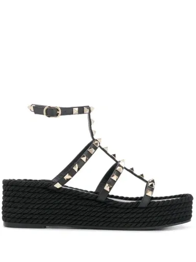 Valentino Garavani Rockstud 60mm Sandals In Black