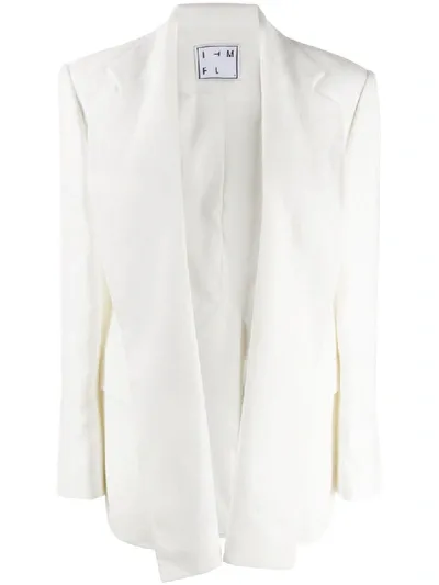 In The Mood For Love Montague Oversized Linen Blazer In White