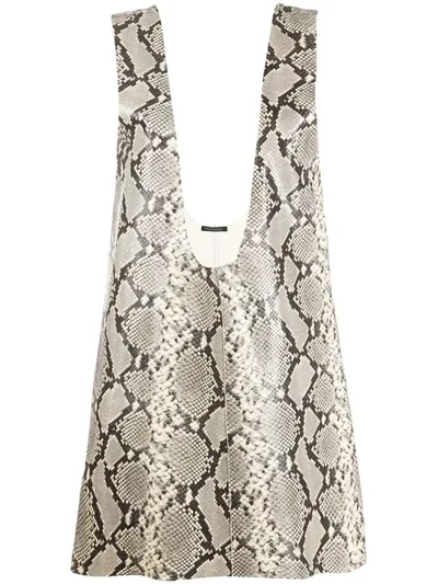 Wandering Snakeskin-print Sleeveless Vest In Neutrals