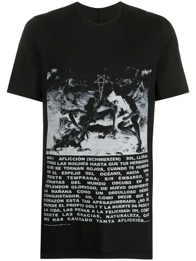 Rick Owens Drkshdw Photograph Print Mid-length T-shirt In Black