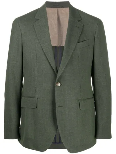 Hackett Single-breasted Regular Blazer In Green