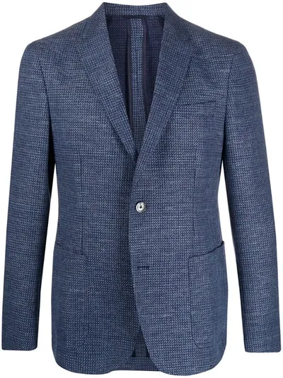 Hugo Boss Single Breasted Blazer In Blue