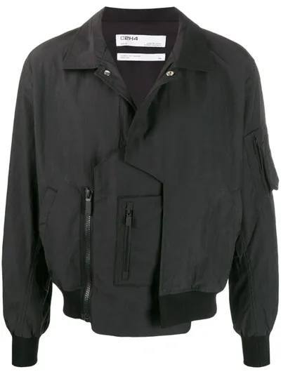 C2h4 Technical Bomber Jacket In Black