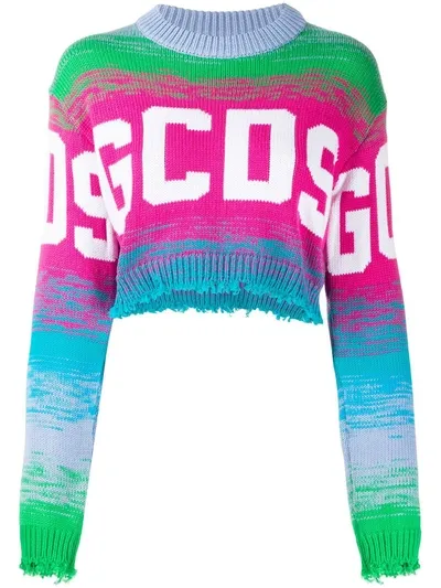 Gcds Cropped Logo Jumper In Multi