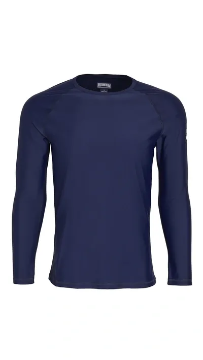 Vilebrequin Long-sleeve Turtle-accented Rash Guard Tee In Blue