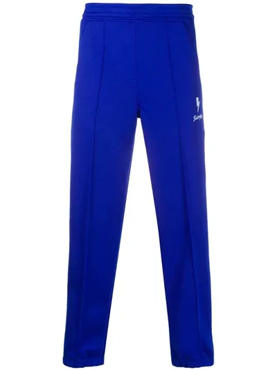 Neil Barrett Slayde Viscose Track Pants In Blue