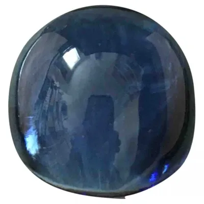 Pre-owned Lalique Crystal Ring In Blue