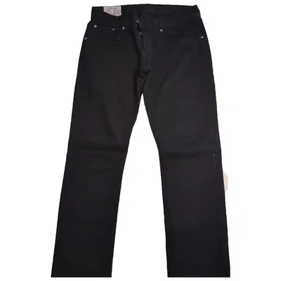 Pre-owned Dondup Straight Jeans In Black