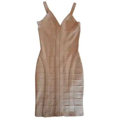 Pre-owned Guess Mini Dress In Gold