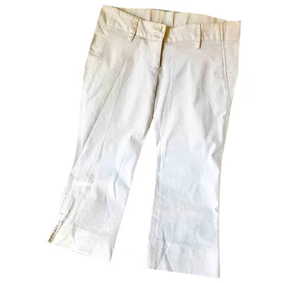 Pre-owned Dolce & Gabbana Straight Pants In White