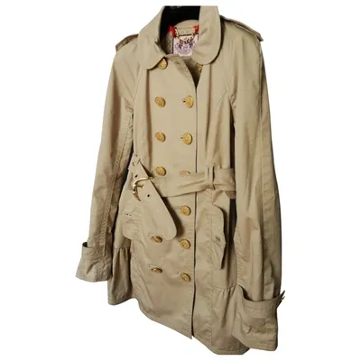 Pre-owned Juicy Couture Trench Coat In Beige