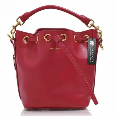 Pre-owned Saint Laurent Emmanuelle Leather Crossbody Bag In Red